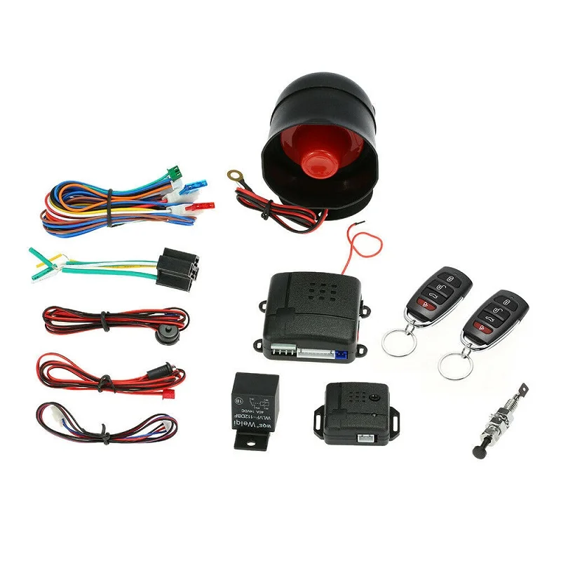 Universal 12V Car Auto Remote Central Lock Kit Door Lock Locking Vehicle Keyless Entry System with 2 Remote Controllers