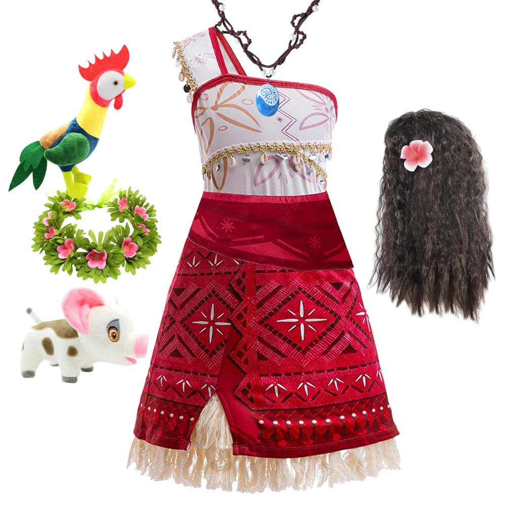 

2025 Girl Costume New Movie Moana 2 Dress Halloween Carnival Party Princess Fancy Vestidos Clothes Children Vaiana Dress