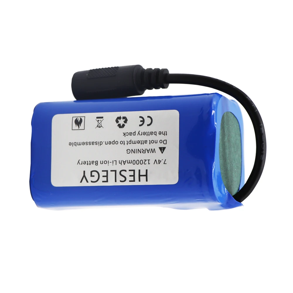 high capacity Battery 7.4V 12000mAh  with USB Charger For T188 T888 2011-5 TH88 CF18 C18 RC High Speed RC Bait Boat Fishing Boat