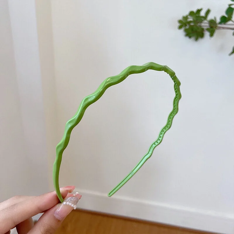 キャンディーカラーの波状ヘッドバンド子供のための甘い歯洗顔ヘアバンドファッションガールズヘアアクセサリー