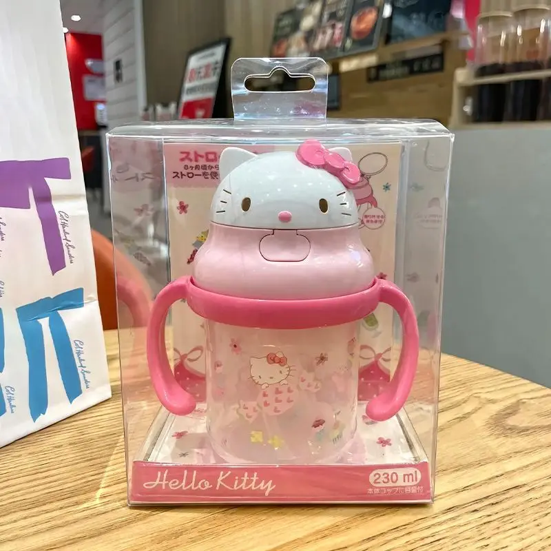 

Kawaii Hello Kitty Sanrio Children Lovely Cartoon Sippy Cups Student Outdoor Drinking Milk Cup Christmas Gifts for Kids
