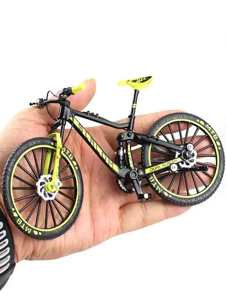 AliExpress NONE 1:10 Mini Alloy Mountain Bike Model Diecast Metal Finger Racing Bicycle Folded Cycling Ornaments Collection Toys for Kids Gifts