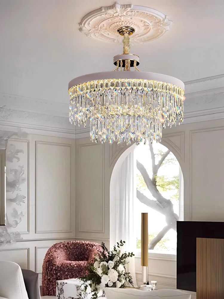 Led Ceiling Chandeliers Hanging Lights Lustre Brown Black Leather Decor Golden Home Decoration Luxury Lamps for Living Room