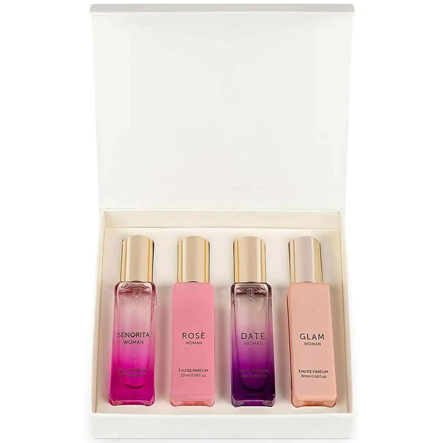 

Luxury Women's perfume Gift Box Set (4 bottles, 0.68 ounces each) | Floral, sweet, vanilla and musk | French perfume series gift