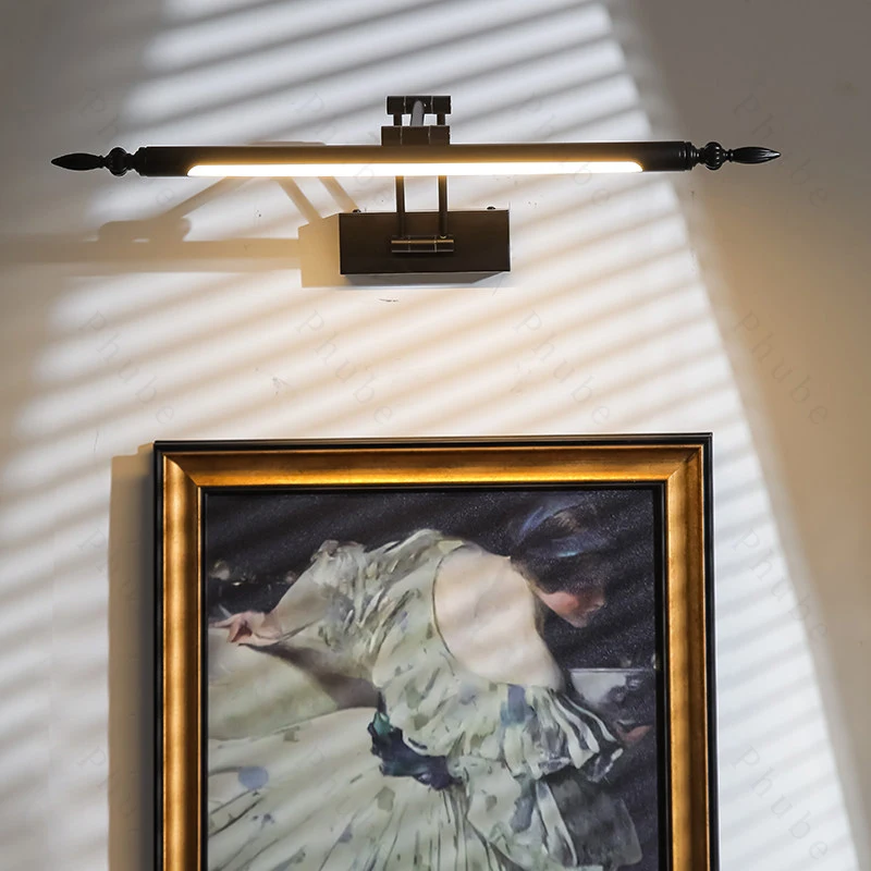 Lámpara de pared LED moderna para baño, espejo de níquel, luz de pared, lámpara de pared de maquillaje, accesorio de iluminación de pared de tocador