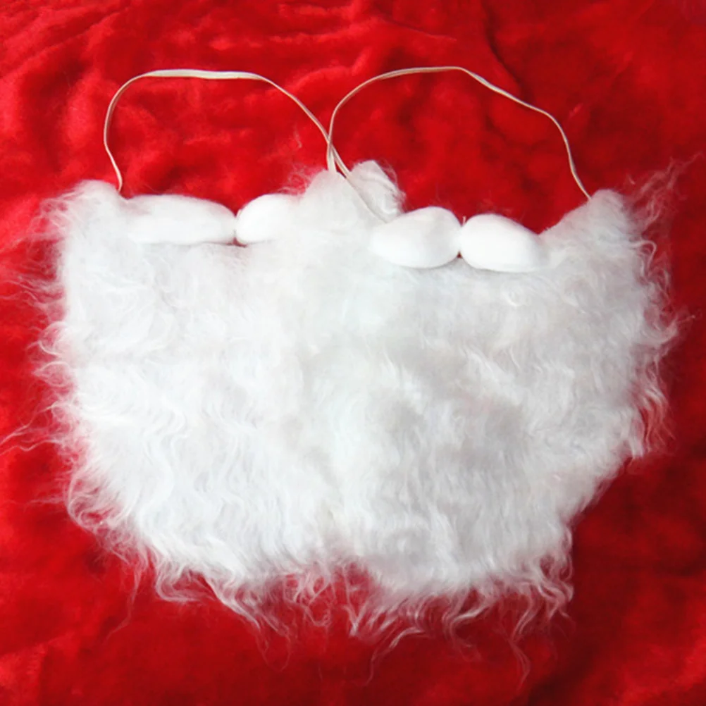 

12 Pcs Performance Props Beard Facial Hair Fake Christmas Party Aldult Santa Mustaches