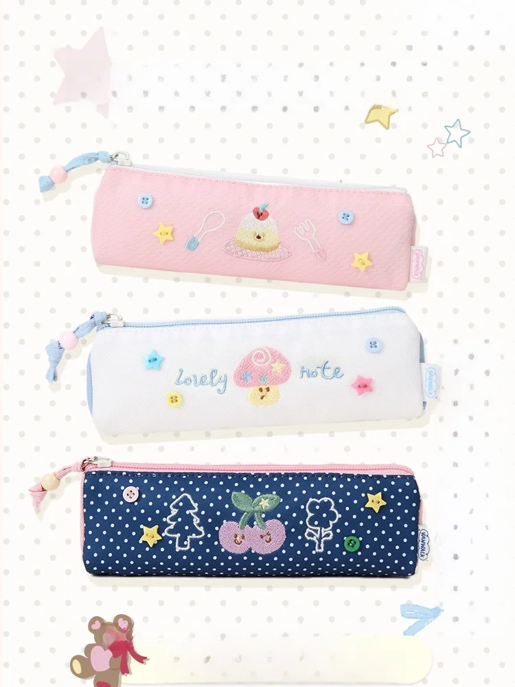 

VANWALK Creative Stationery Pencil Storage Bag High Aesthetic Zipper Design Student Supplies Storage Bag Functional Small Bag
