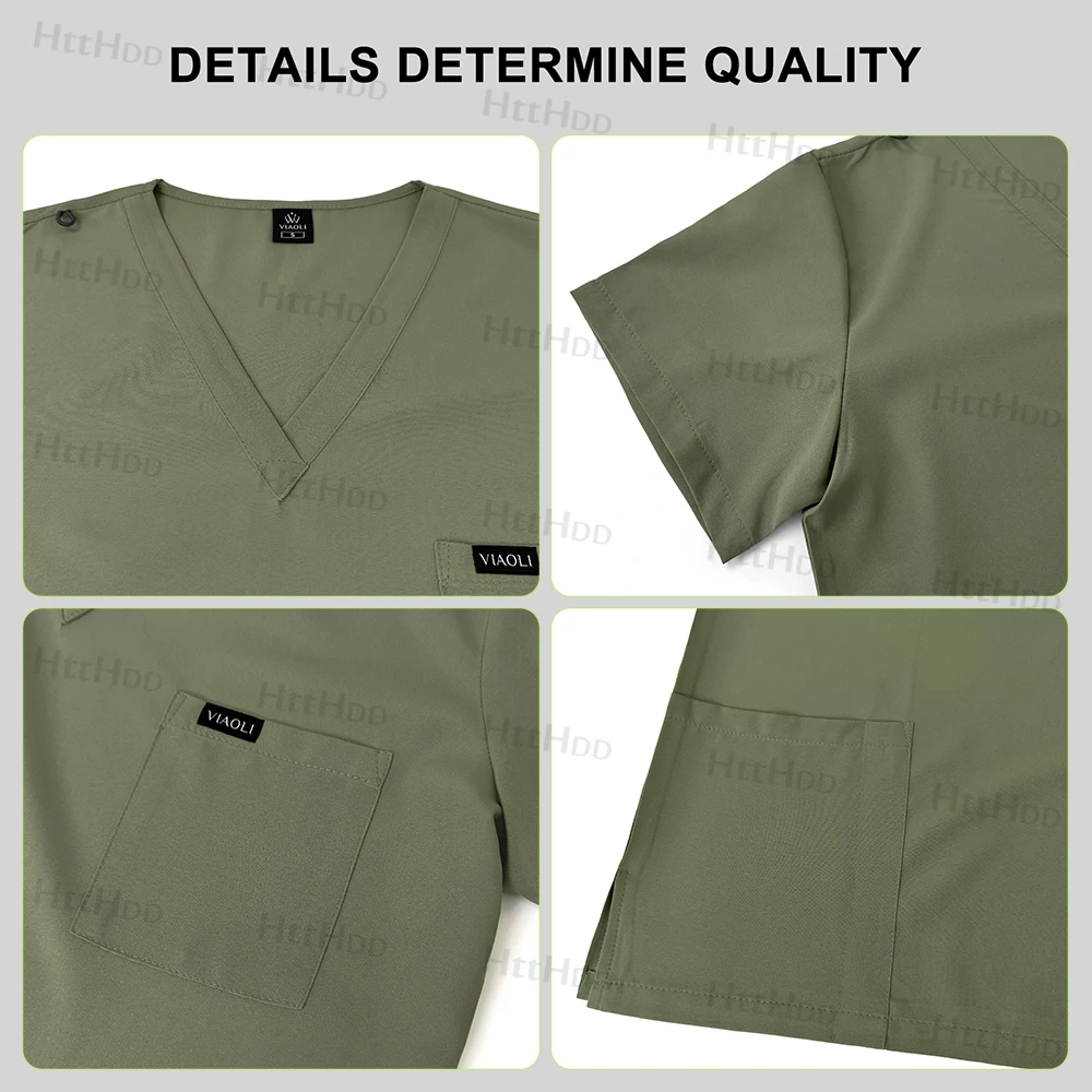 Frauen medizinische Jogger Anzug Pflege Arbeits kleidung Veterinär Zahn peeling Arbeits uniformen Mode neue Krankens ch western Arbeits kleidung Herren Peelings – Detail 9