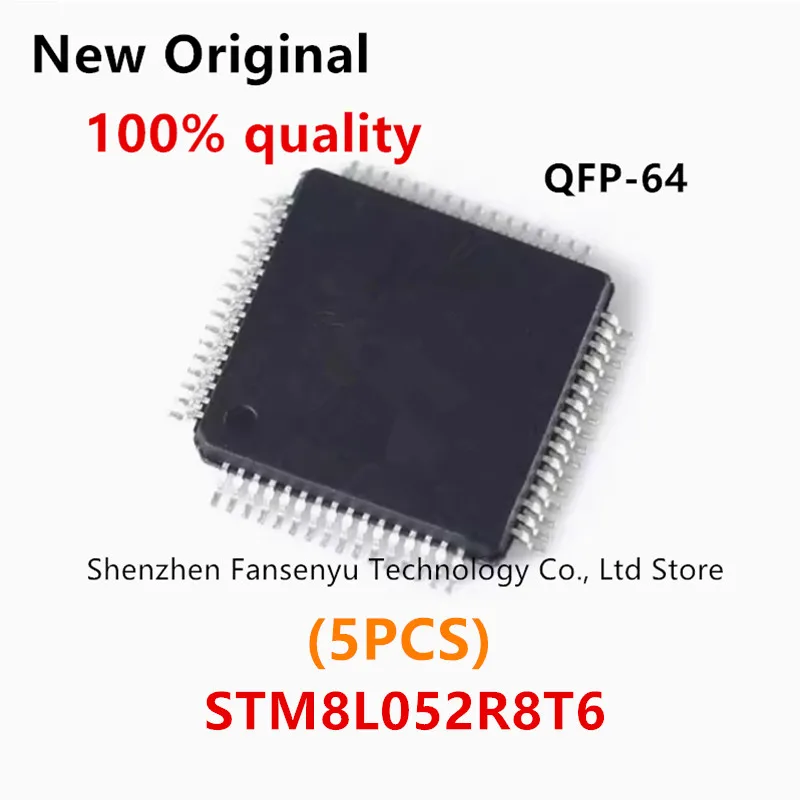 (5piece)100% New STM8L052R8T6 STM8L052 R8T6 QFP-64 Chipset