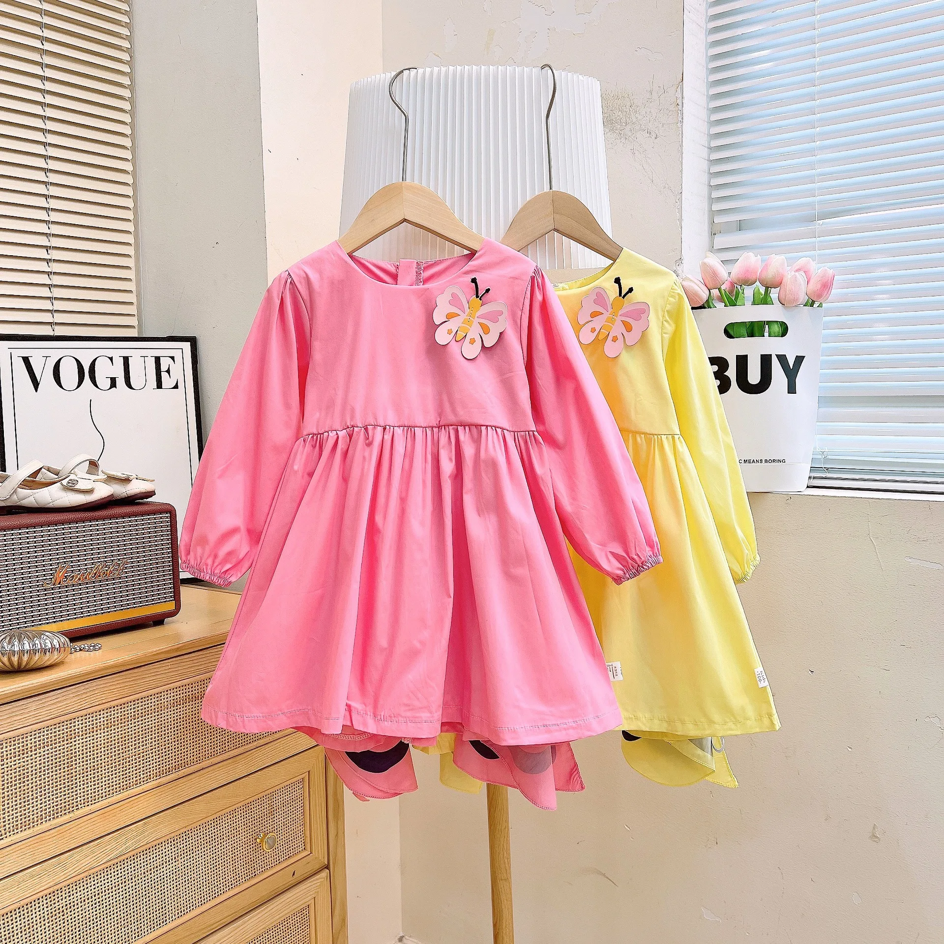 Girls Casual Dresses Butterfly Wing Kids Dresses for Girls Kids Clothes Princess Dress Evening Dresses Elegant