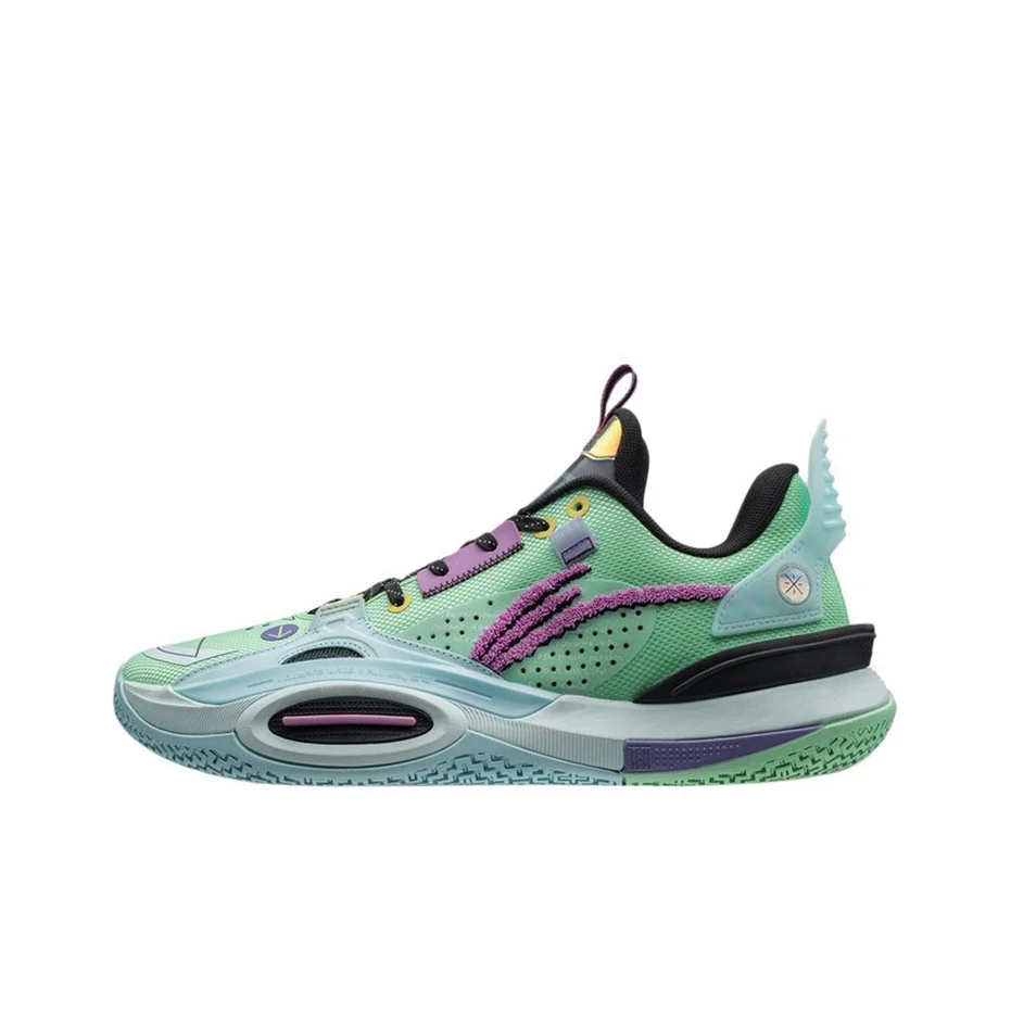 Li Ning Wade All City 10 Yunilop Cushioning Slip Resistant Abrasion Resistant Coverage Rebound Low top Li Ning Cloud/ ABAT123-2