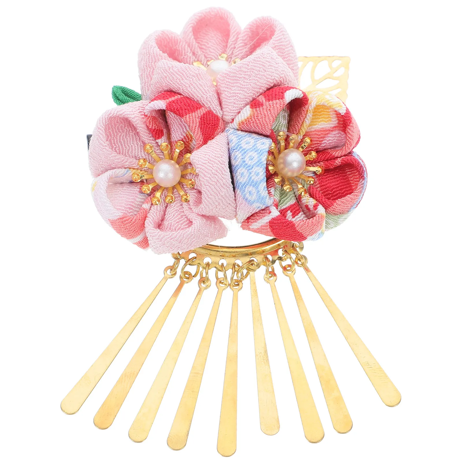 

Japanese Style Hair Clips Elegant Cloth Flower Barrette Women Headdress Kimono Accessories Exquisite Hair Decoration for Daily
