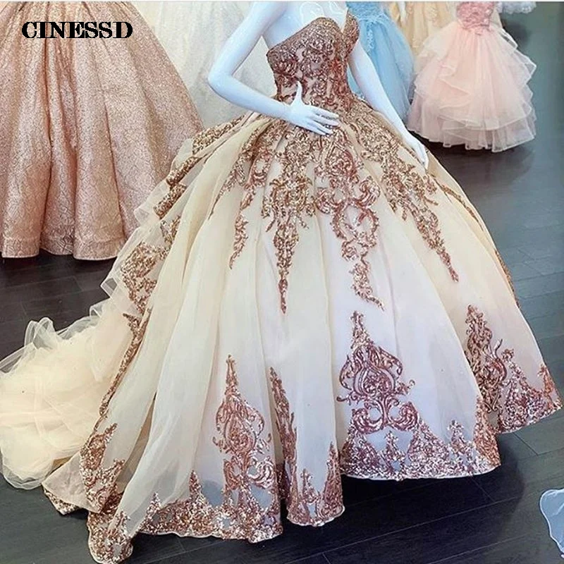 Vestido de baile de quinceañera, con mangas extraíbles, encantador, retro, tul, con aplique de encaje, 16 pulgadas, para fiesta