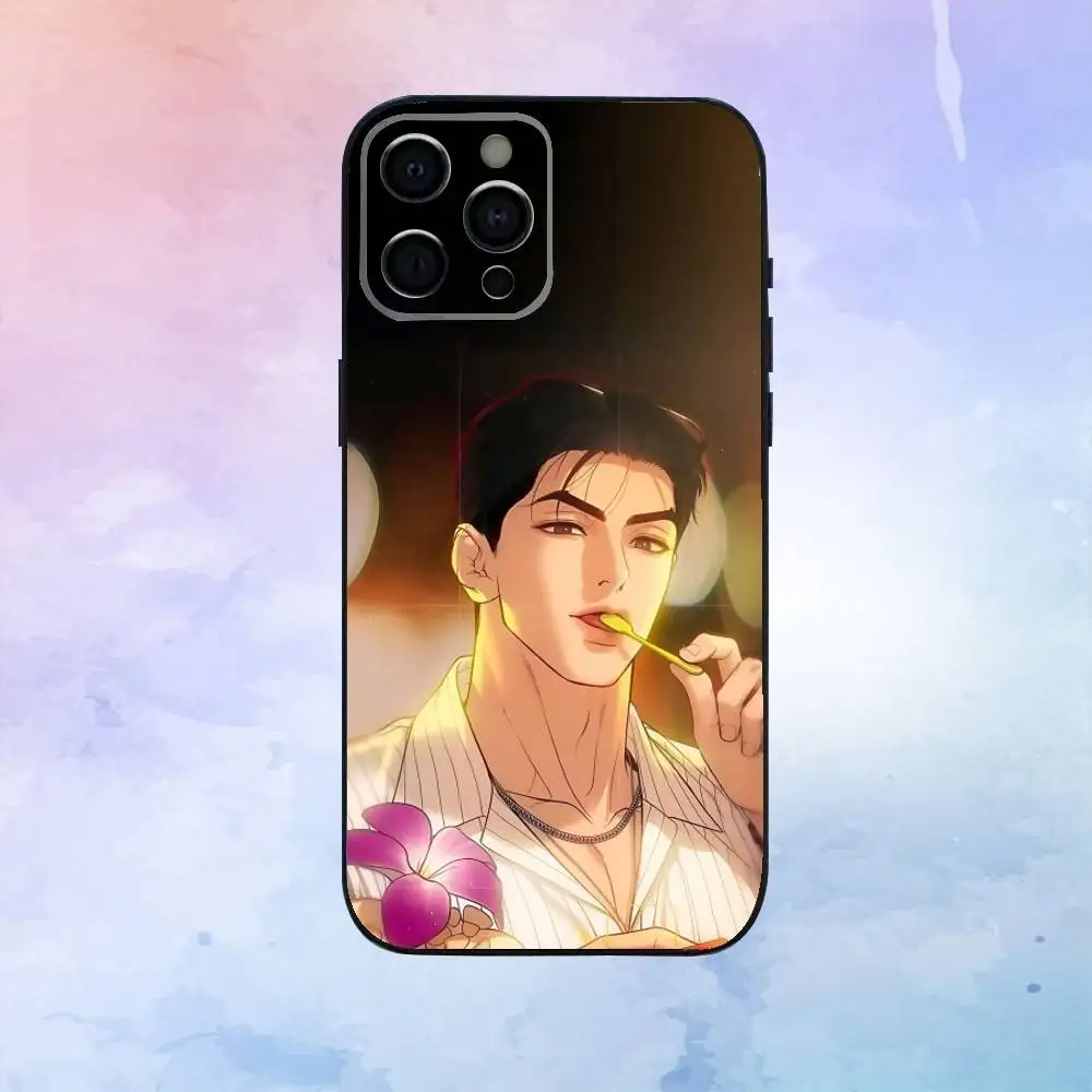 เคสโทรศัพท์ J-Joo Jaekyung สำหรับ iPhone17,16,15,14,13,12,11 Plus,Pro Max  แบบนิ่ม สีดำ