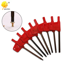 Llave de Bandera Roja estándar para portaherramientas CNC, llave de tornillo Torx, T5, T6, T7, T8, T9, T10, T15, T20