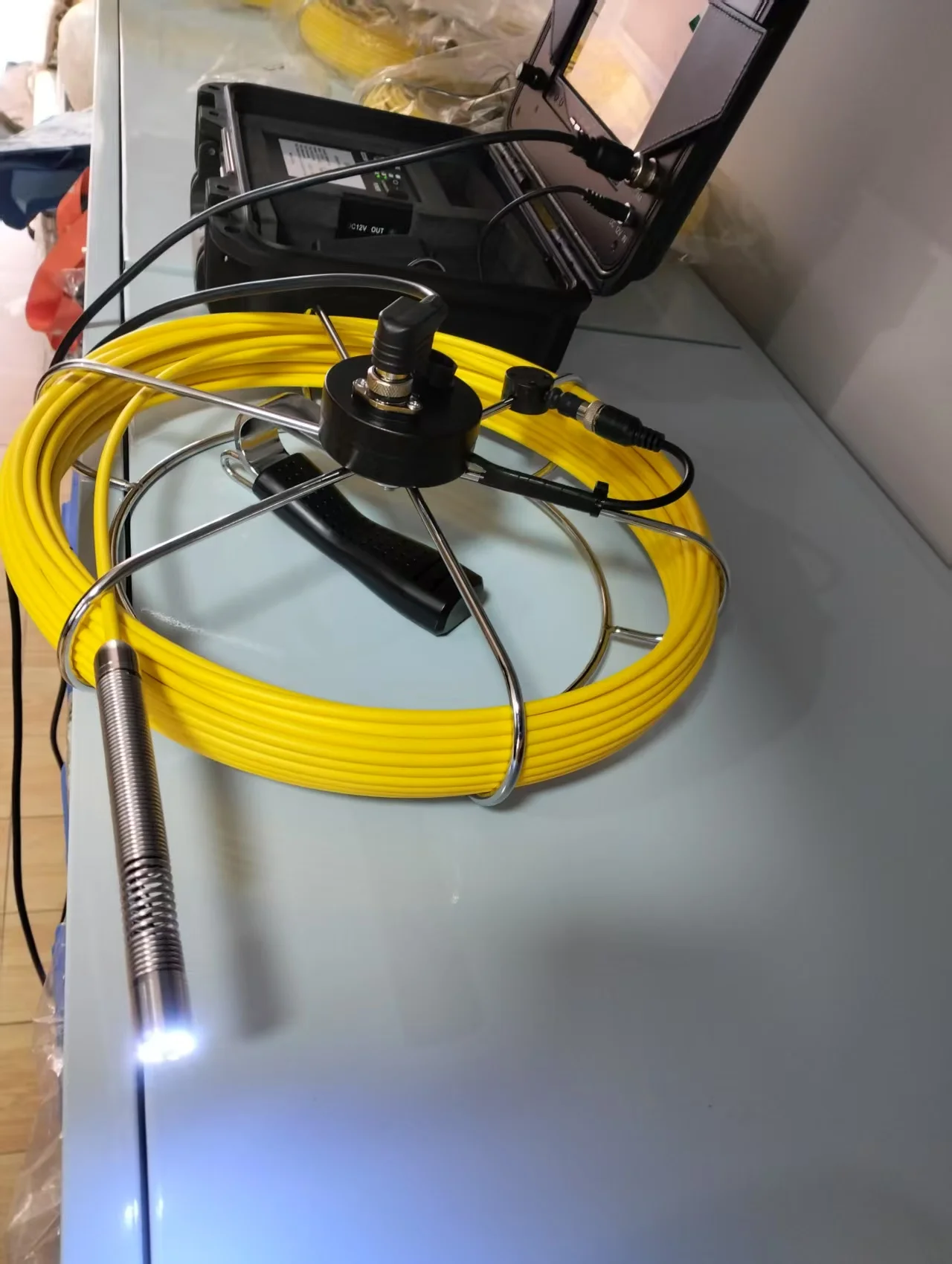 14mm Camera Head 5.0mm Cable Meter Counter Pipe Inspection Sewer Endoscope Drain Pipeline Industrial Video Camera System