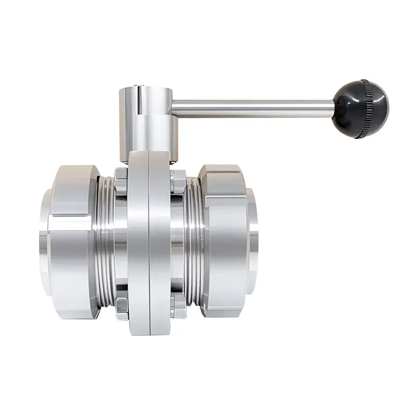 

Steel T-shaped Butterfly Valve External Wire Sanitary Grade Manual External Thread Valve SMS Threaded Disc Valve Internal Wire