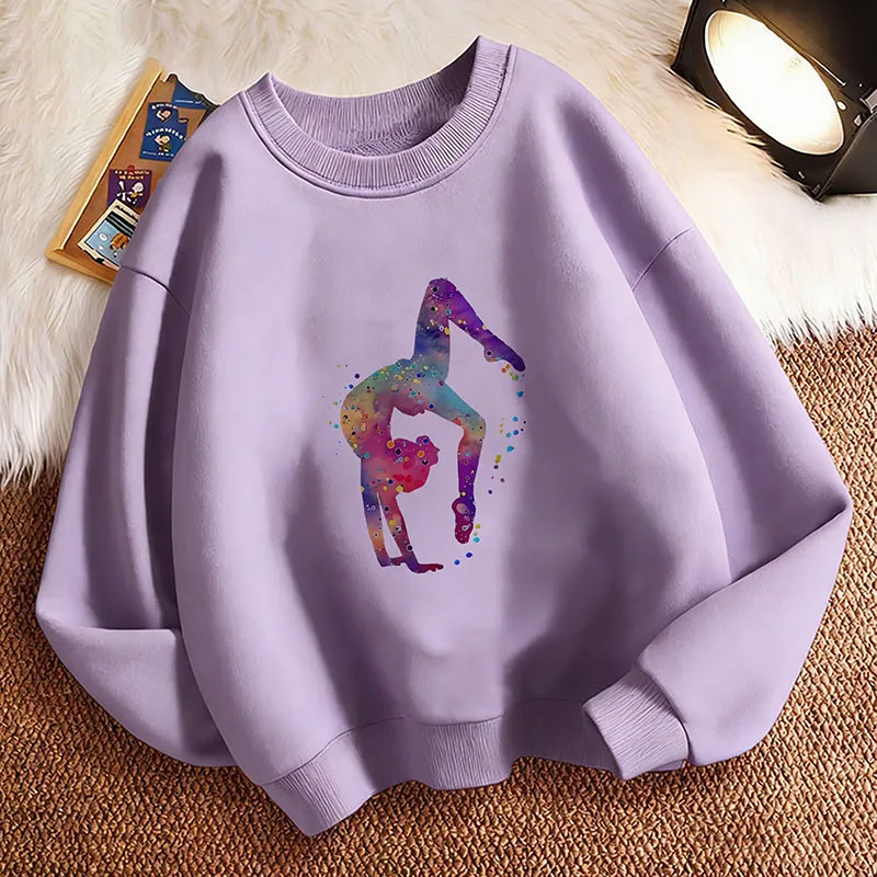 Fashion Dance Girl Design Hoodie Kids Children's Sweatshirt Hoody Pullover Girls Casual Hoodies Hip Hop Clothes