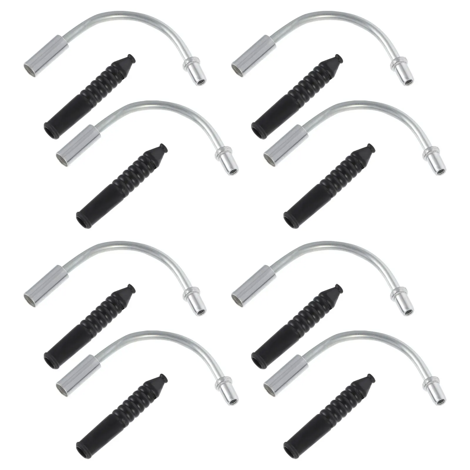 

15Sets V Bike Brake Noodle Boot Set Durable Aluminum Alloy Stainless Steel Fixed Gear Bike Brake Bend Tube Guide