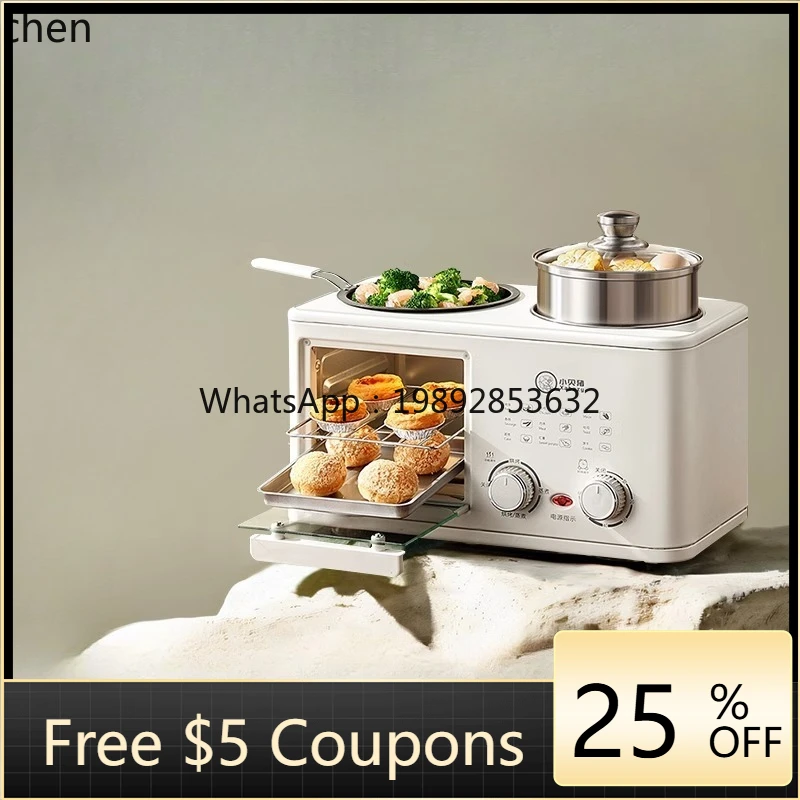 

Breakfast Maker Household Multifunctional Fried Steak Toast Bread Fried Cooking Pot Small Oven