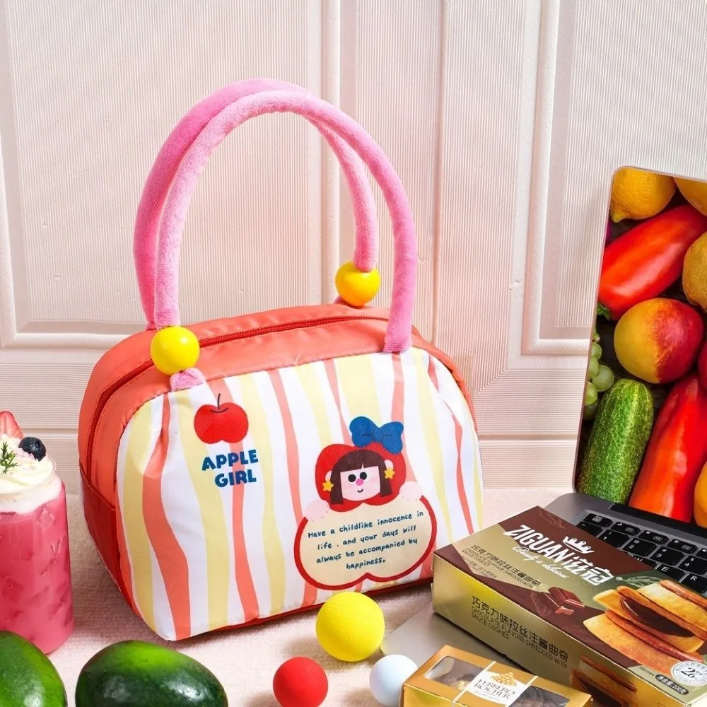 الكرتون طباعة معزول حقيبة الغداء سعة كبيرة الألومنيوم احباط في الهواء الطلق حقيبة تخييم حفظ الطازجة المحمولة الطلاب حقيبة الغداء #1