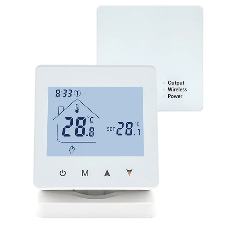 

A005-Smart Wifi Programmable Thermostat For Gas Boiler Room Heating Touch Screen RF Wireless Controller Home