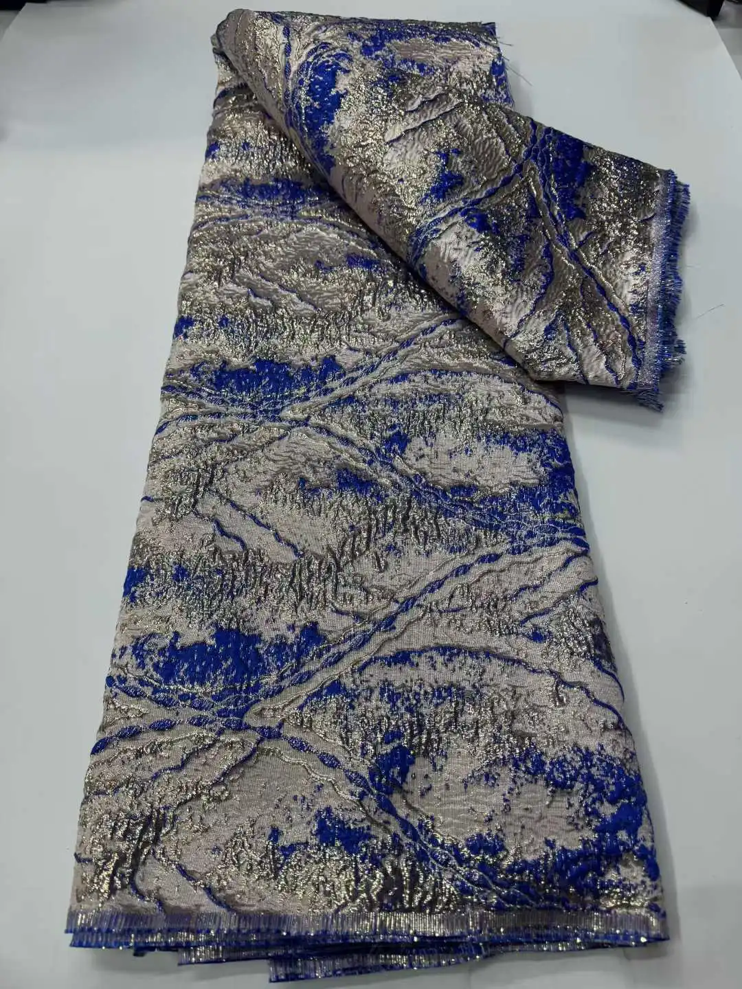 

Африканская парча, жаккардовая кружевная ткань, 5 ярдов, 2025 г., высокое качество, французское позолоченное кружево для женщин, свадебные платья CW20YH