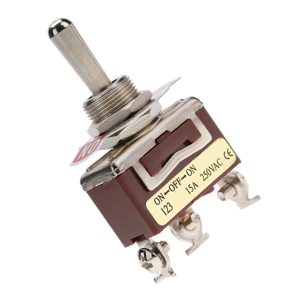 

3 Position 3 Pin Momentary Toggle Switch 12mm 15A 250V ON-Off-ON Toggle Switch Reset Type Easy To Mount SPDT Switch