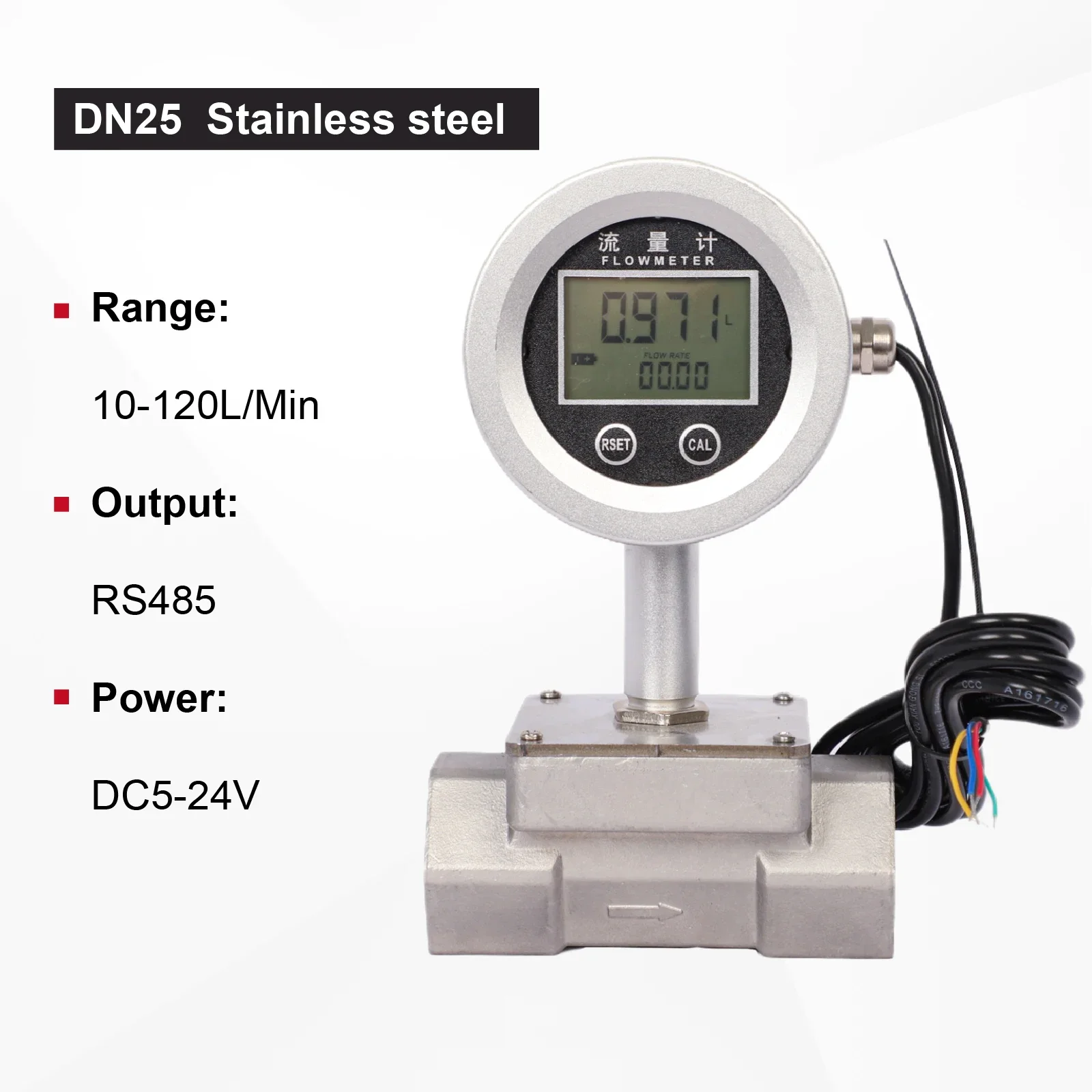 Digital Display Turbine Flow Meter Stainless Steel Aluminum RS485 Pulse Thread Clamp Flange Water Urea