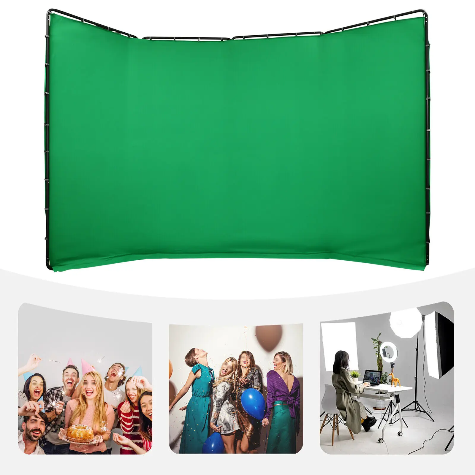 Focus Panoramic Hintergrund 13' Chroma Key Grün 4m