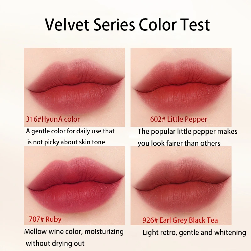 Novo batom fosco de alta qualidade tubo de metal bala batom batom à prova dwaterproof água longa duração batom vermelho maquiagem lábios cosméticos