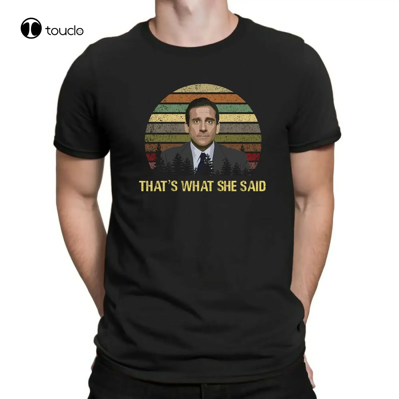 Office Michael Scott That'S What She Said Vintage T-Shirt Black Men Tee Top swim shirt women