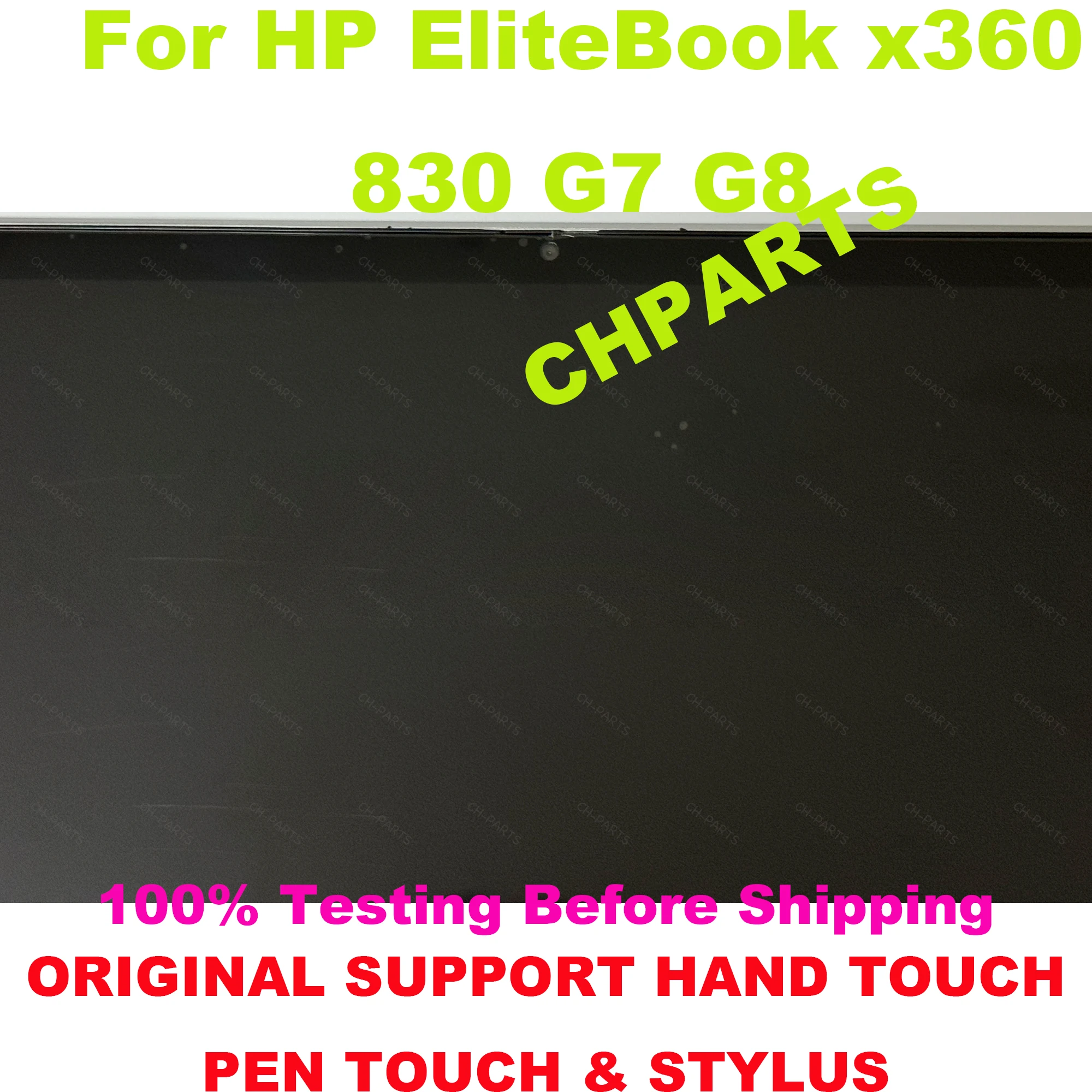 Tela de toque LCD para HP EliteBook, tela de laptop de montagem completa, FHD 1920x1080, M03875-001, M03874-001, 13.3 ", X360, 830, G7, G8