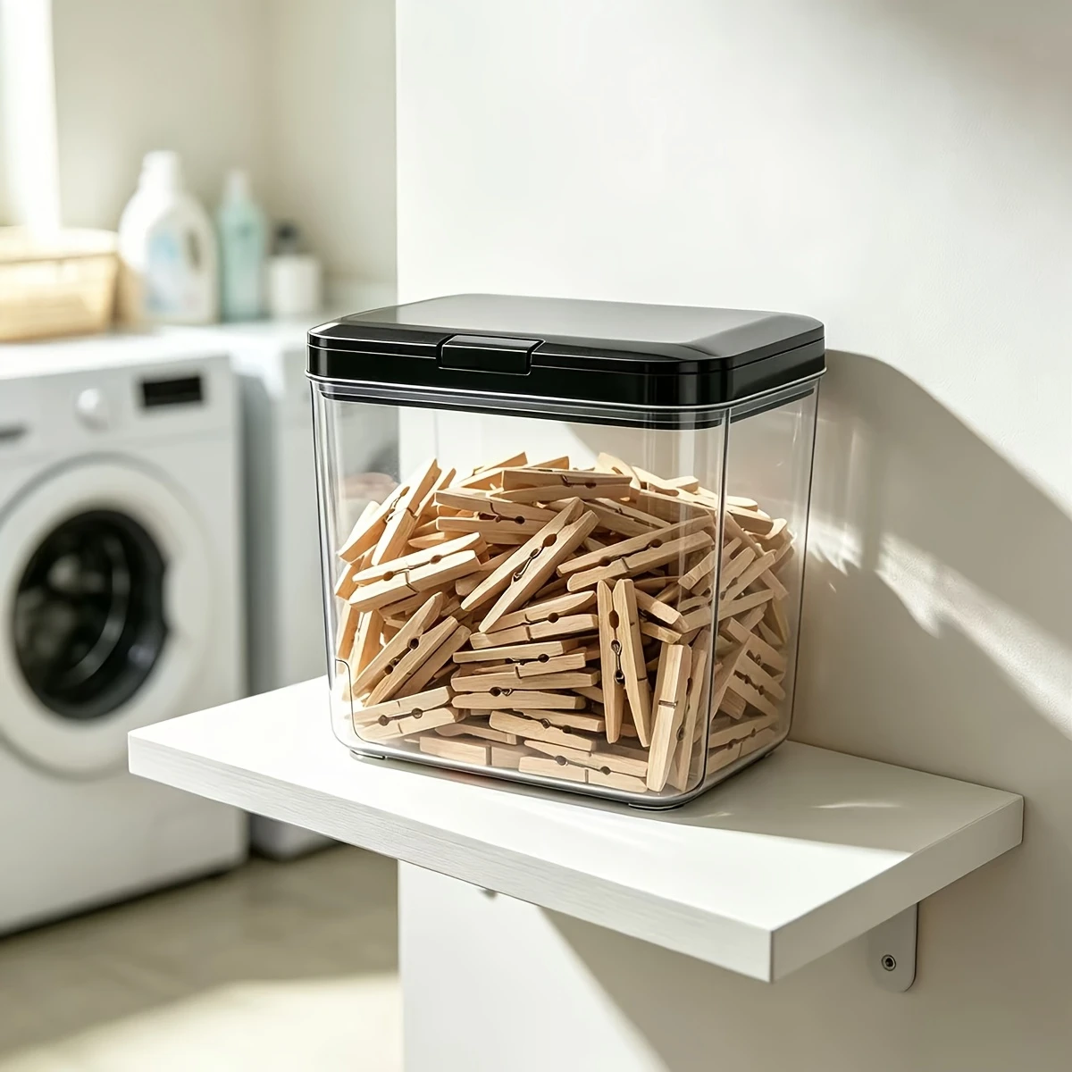 1/2pcs Laundry Pod Holder with Lid Sealed Pop-Up Dispenser Laundry Room Organization  Hair Accessories Storage Container