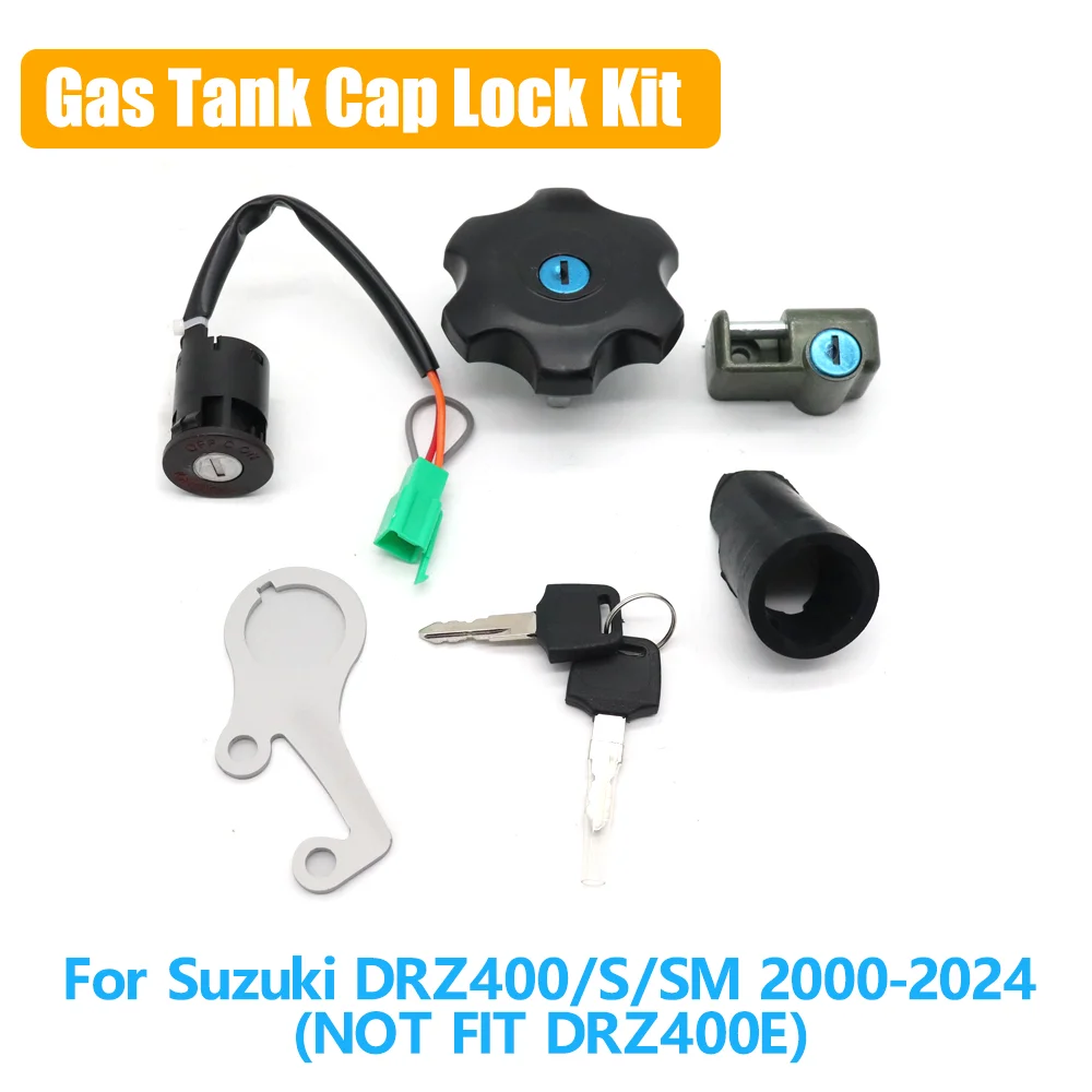 

For Suzuki DRZ 400 S SM DRZ400S DRZ400SM 2000 2001 2002 2003 04-24 Motorcycle Fuel Gas Cap Seat Lock Key Ignition Switch Set