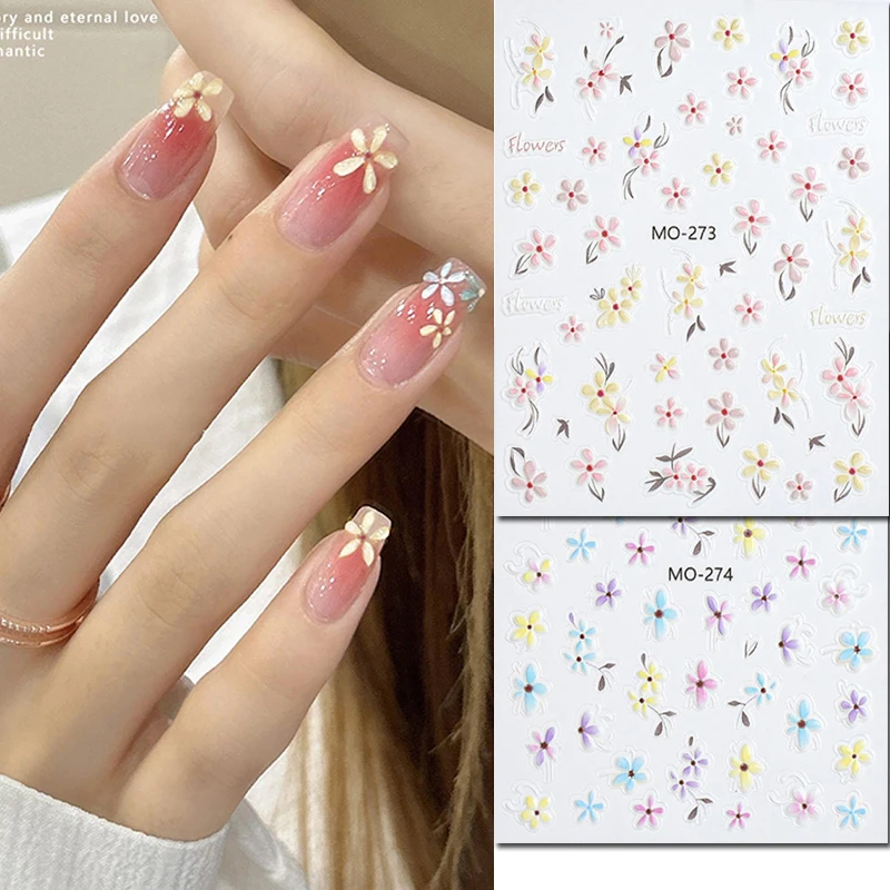 5d تنقش الربيع هلام بتلات الأزهار الجليدية الزهور الصغيرة مسمار ملصقات فنية ملصقات ل رسومات أظافر عمليات تجميل الأظافر نصائح زينة