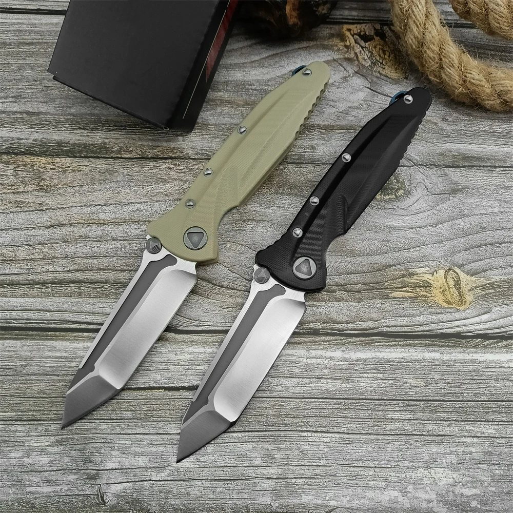

2024 Newest Mic Force Tactical Folding Knife D2 Blade Black/Yellow G10 Handle Outdoor Portable Hunting Climbing Knives EDC Tools