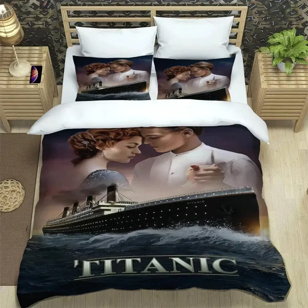 Movie Titanic Leonardo DiCaprio Bedding Set Duvet Cover Bed Set Quilt Cover Pillowcase Comforter king Queen Size Boys Adult