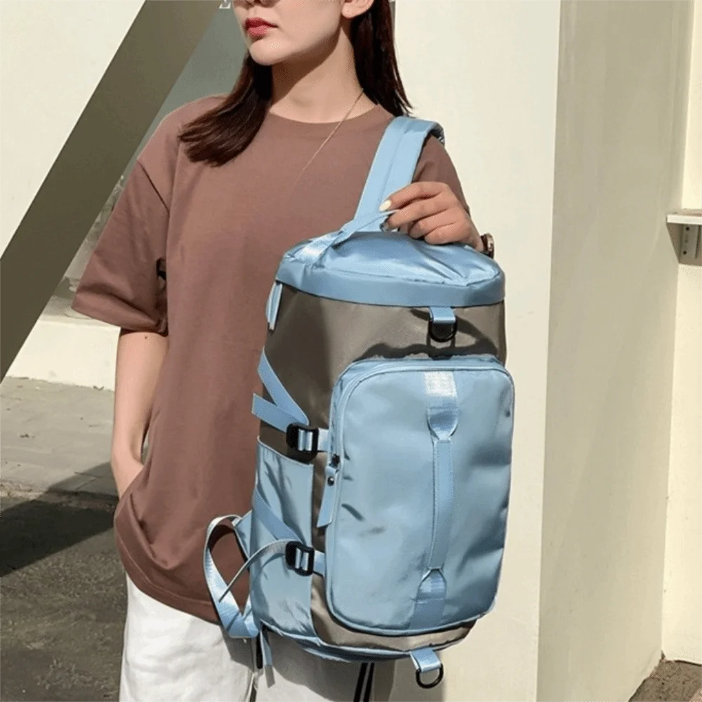 

Многофункциональная дорожная сумка-рюкзак большой вместимости с разделением на сухое и влажное отделение, легкая, для уличной моды