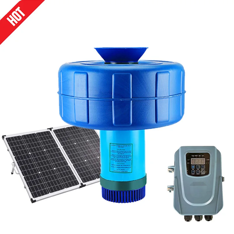 

Futi High Fountain View 3 Inch 300W 48V DC Solar Oxygen Floating Water Pump Aerator for Fish Pond Farming