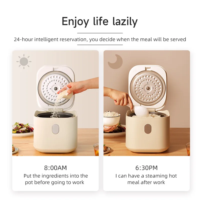 2.5L وعاء طبخ الأرز غير لاصق المطبخ الأجهزة المنزلية مع وظيفة الدفء الطبخ حساء الأرز الحساء وعاء الطبخ الكهربائي الصغير