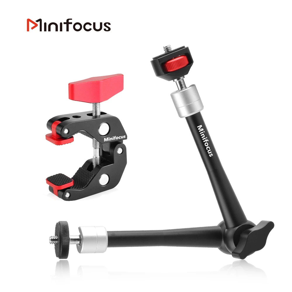 11-Inch Adjustable Articulating Friction Magic Arm Clamp DSLR Mirrorless Action Camera Smartphone Monitor Video Vlog Rig Mount