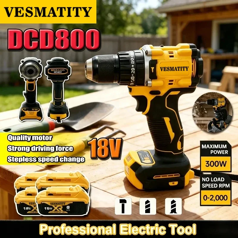 dcd800-ブラシレス電動ドライバー-リチウム電動工具、2000rpm-コードレスインパクトドリル-1-2インチ-dewalt-18vバッテリー対応