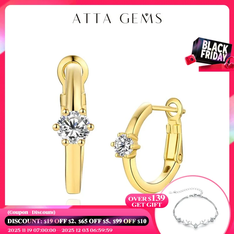 

ATTAGEMS Women’s Earring Test Passed Moissanite VVS1 D Color Round Cut 3.5MM Diamond 925 Sterling Silver Earrings Fine Jewelry