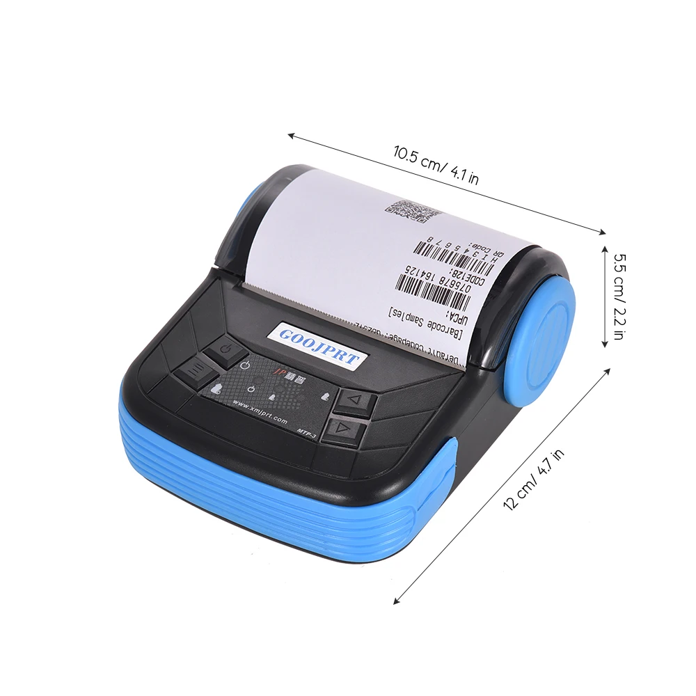 GOOJPRT MTP-3 80mm BT Thermal Printer Portable Lightweight for Supermarket Ticket Receipt Printing