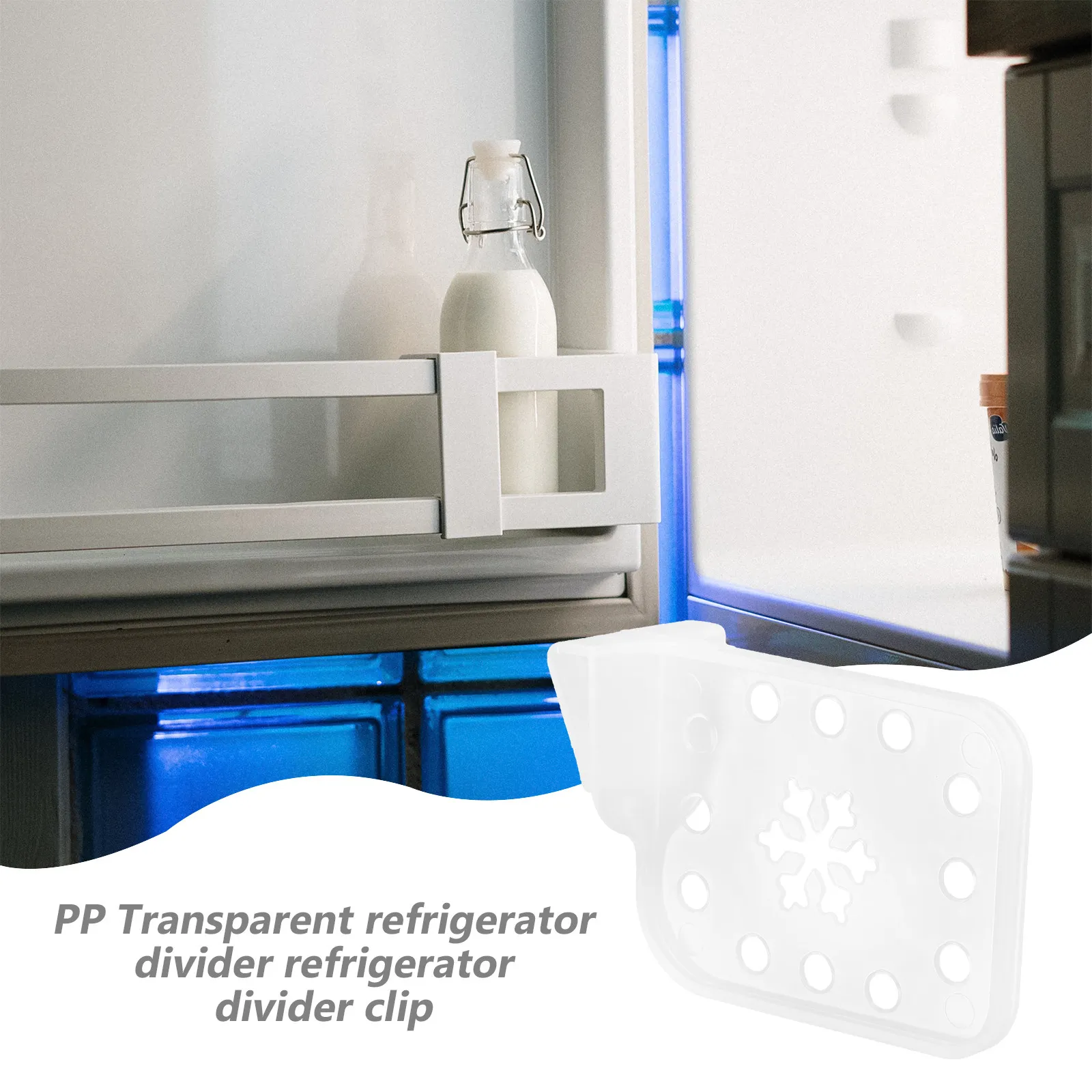 25Pcs Refrigerator Telescopic Partition Clip-on Fridge Drawer Divider Adjustable Pantry Organizer Premium PP Fridge Accessory