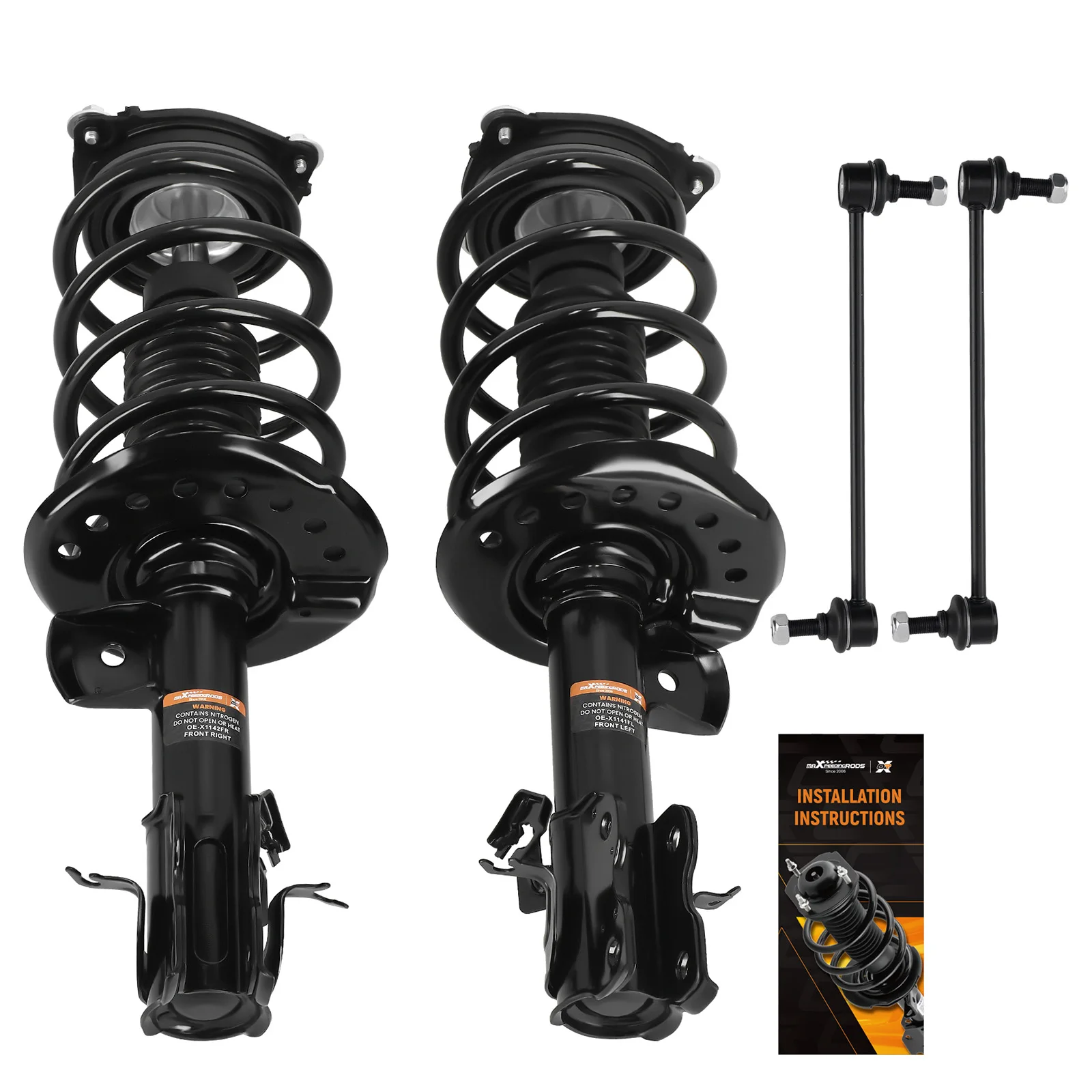 

Front Complete Strut w/ Sway Bar Links For Nissan Sentra 2013 34NS1140 G52529
