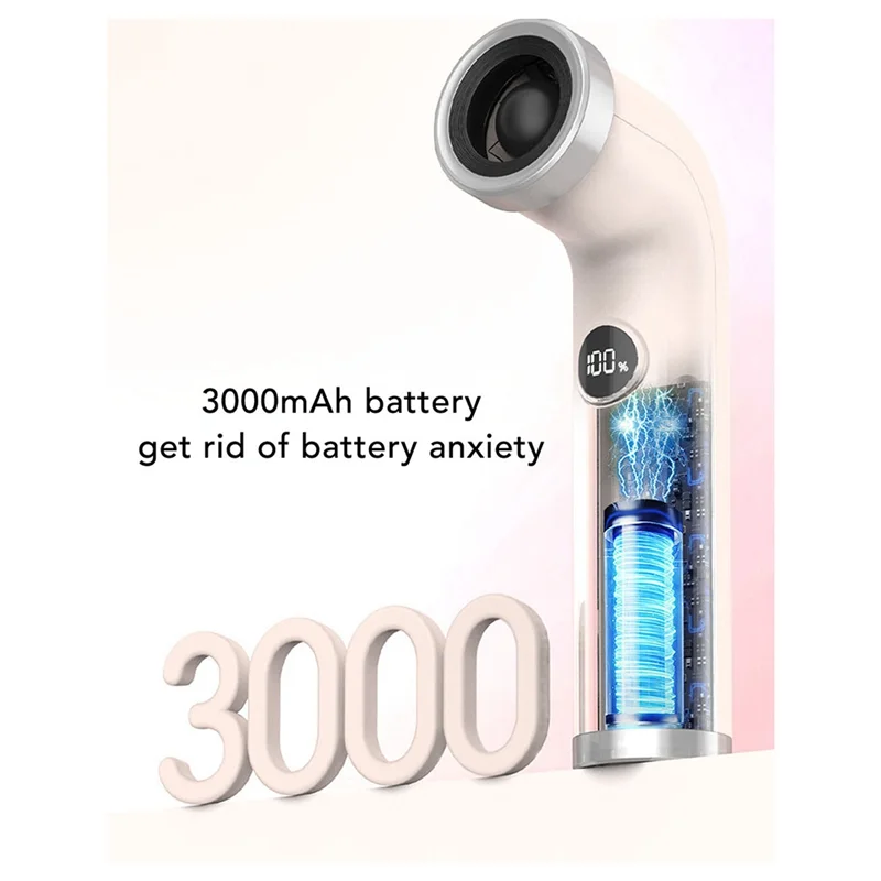 

AT93-Type C Rechargeable Bladeless Handheld Fan Digital Display Compact Design Ideal Cooling For Travel Outdoor Use