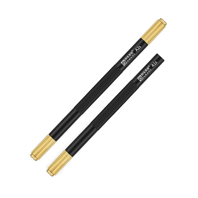 Amaoe-mango de cuchillo de doble cabezal A1S A2S, mango de cuchillo de talla de aleación de aluminio, vástago de hoja, reparación de mango de cuchillo de tallado