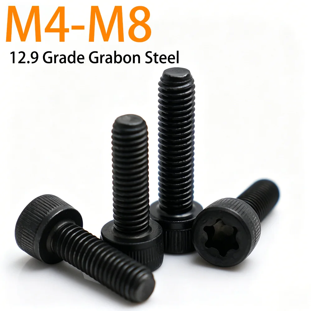 1-8pcs 12.9 Grade Six Lobe Torx Cap Screws Star Drive Cylindrical Bolt M3 M4 M5 M6 M8 M10 M12